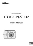 Nikon Coolpix-L12  L12 User's Manual